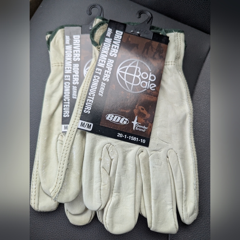 Bob Dale Gloves Leather Driver/Roper Gloves, 12, Grain Cowhide Palm 2 Sz medium